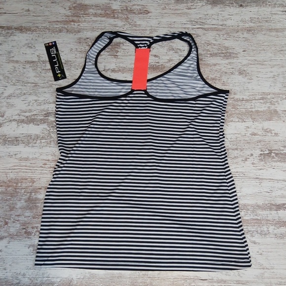 Plus Moda Tek Racerback Striped Tank Top - Picture 6 of 7